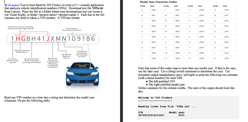 Vehicle VINS that are in the .txt