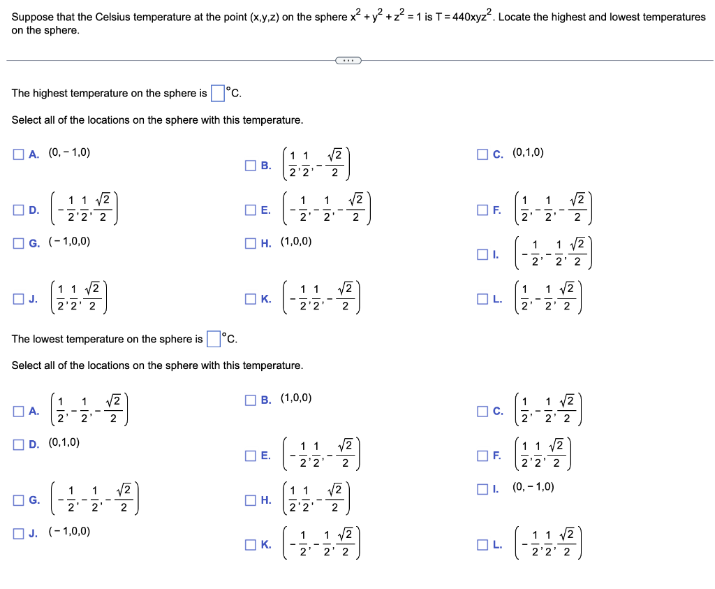 Solved Suppose that the Celsius temperature at the point | Chegg.com
