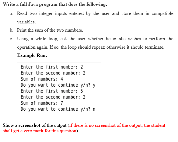 Solved Write A Full Java Program That Does The Following Chegg Com