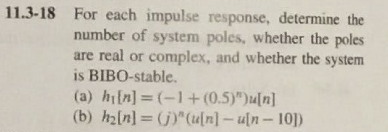 Solved For each impulse response, determine the number of | Chegg.com