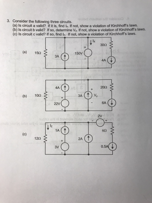 Solved 3. Consider The Following Three Circuits (a) Is | Chegg.com