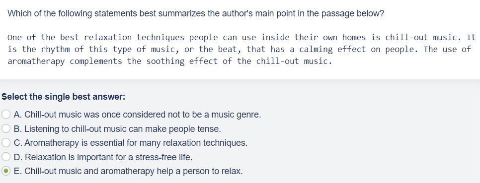 Solved Which of the following statements best summarizes the | Chegg.com