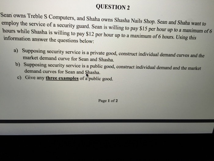 Solved Scan owns Treble S Computers, and Shaha owns Shasha