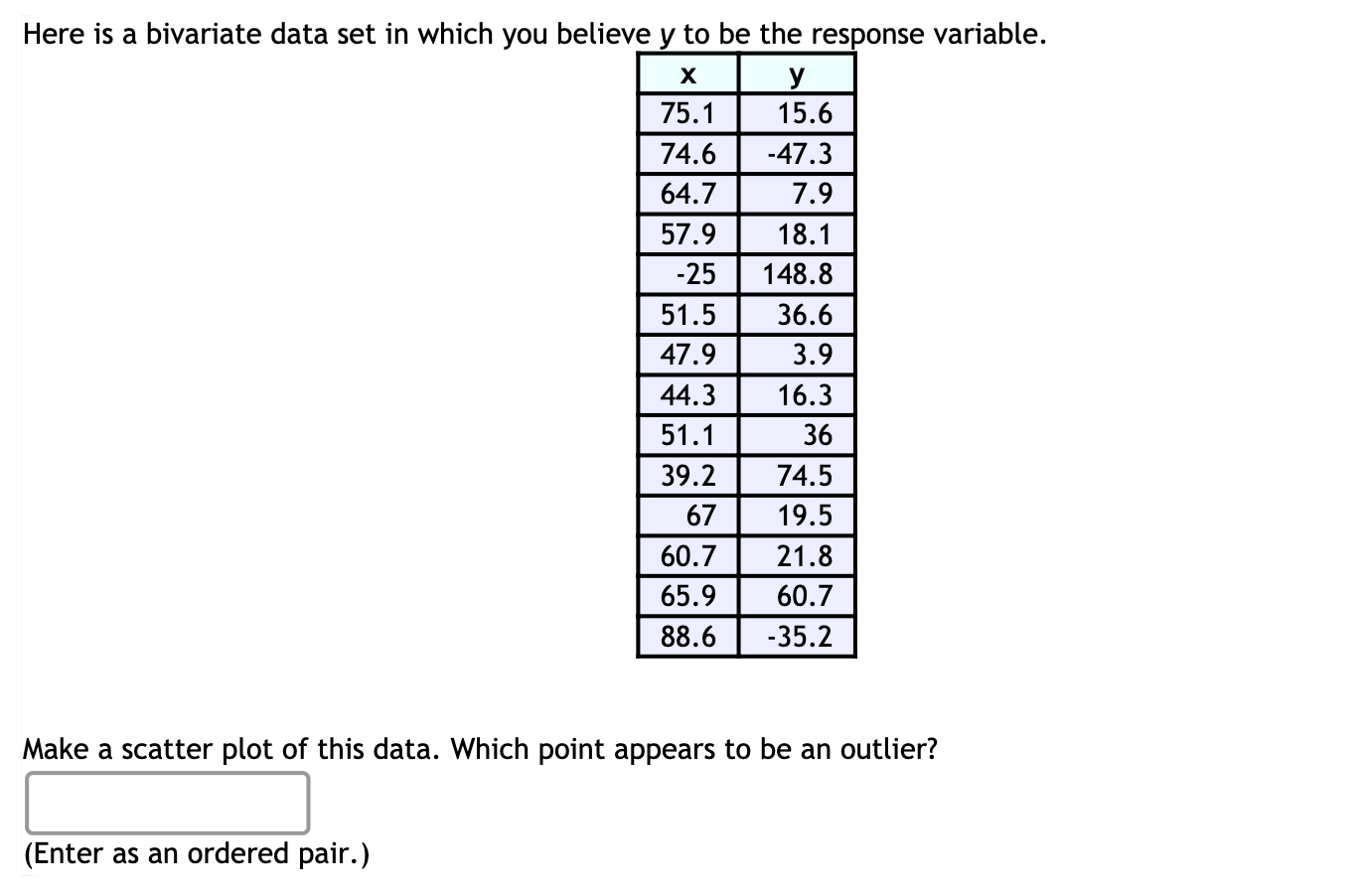 solved-here-is-a-bivariate-data-set-in-which-you-believe-y-chegg