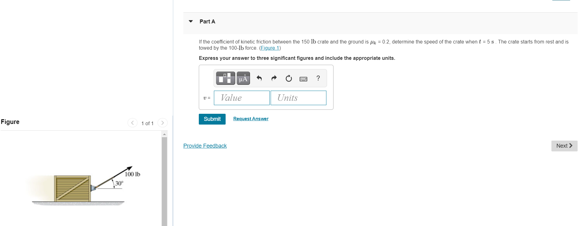 Solved Part A If the coefficient of kinetic friction between | Chegg.com