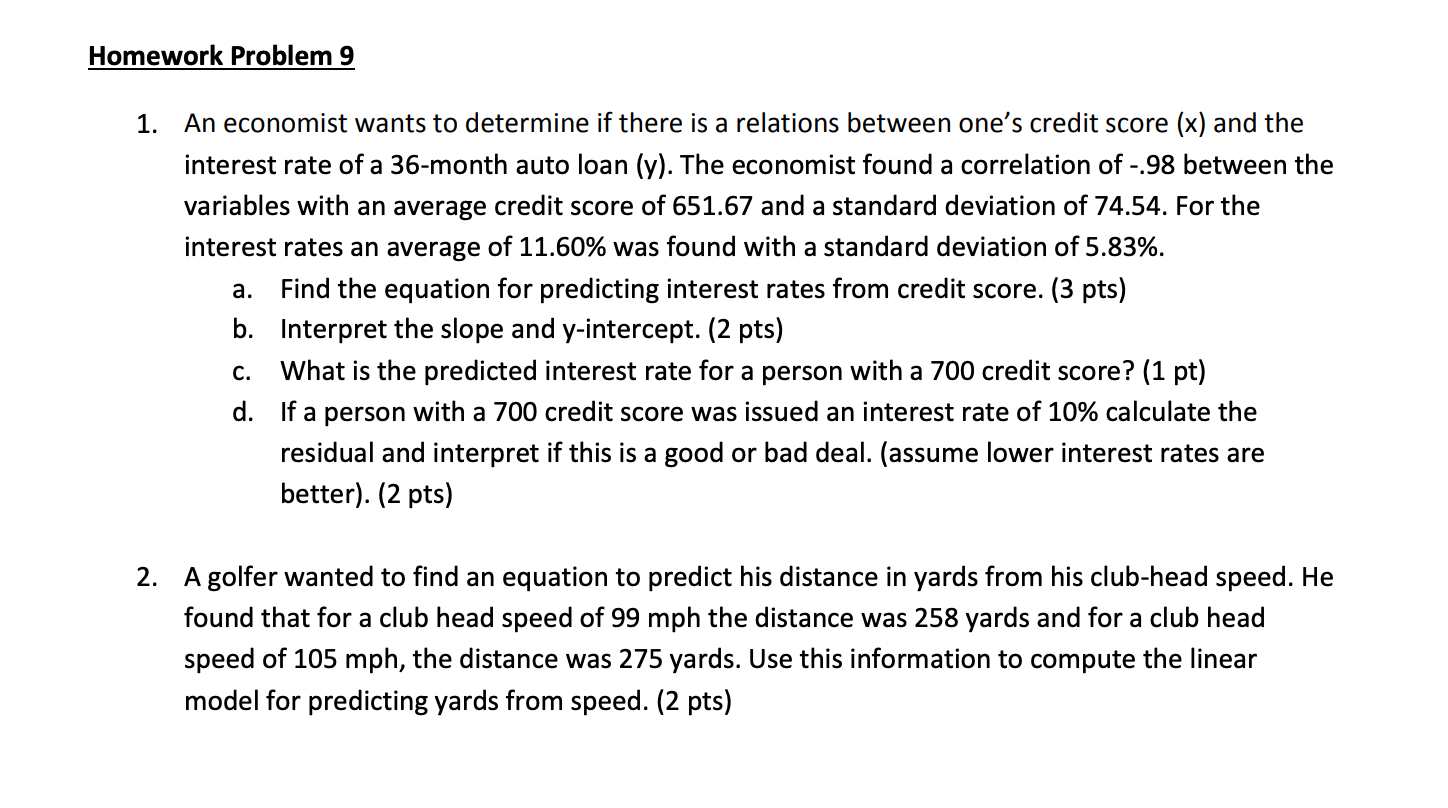 Solved Homework Problem 9 a. 1. An economist wants to | Chegg.com