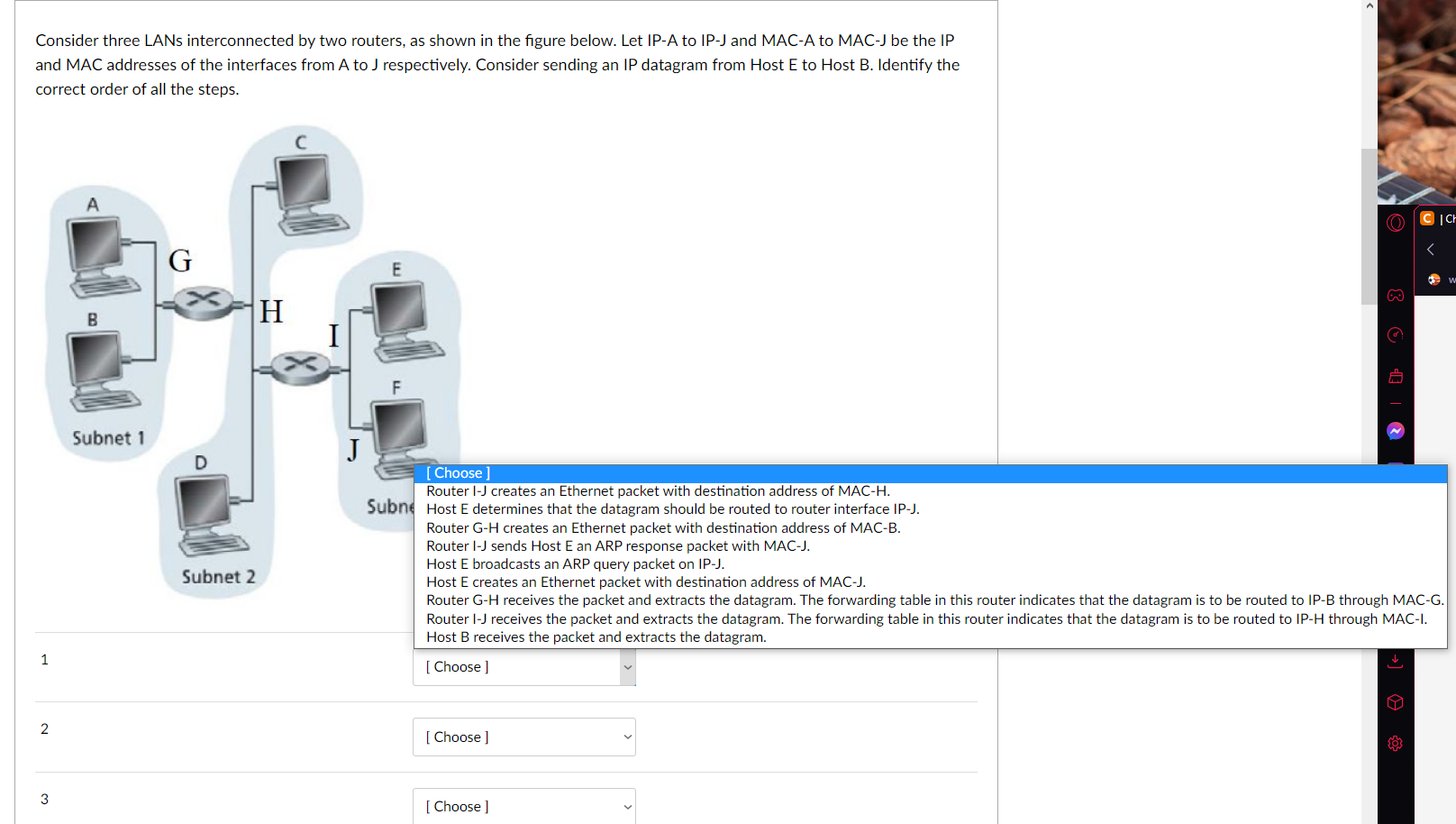 Solved Consider Three LANs Interconnected By Two Routers, As | Chegg.com