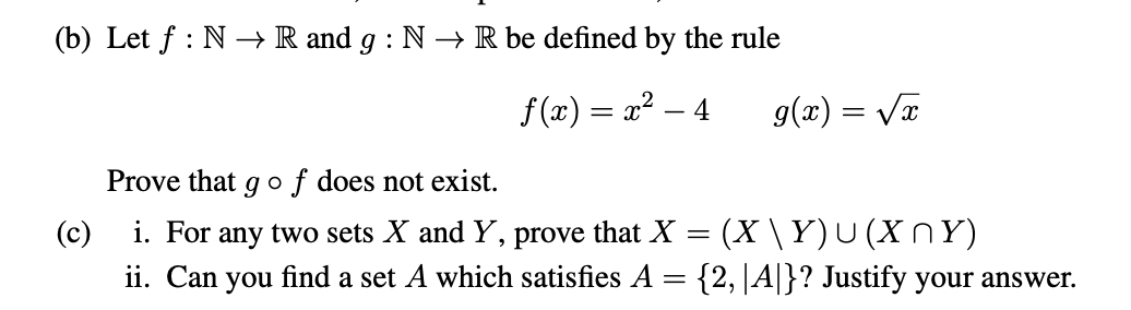 Solved B Let F N R And G N R Be Defined By The Rule Chegg Com