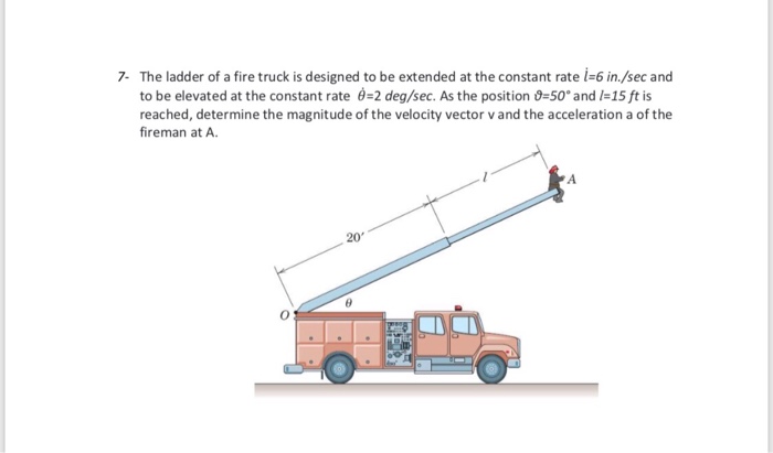 Solved 7- The ladder of a fire truck is designed to be | Chegg.com