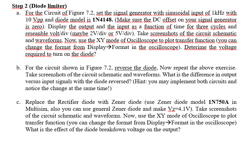 Solved Lab work: Step 1 (Logic circuit using diodes) Use | Chegg.com