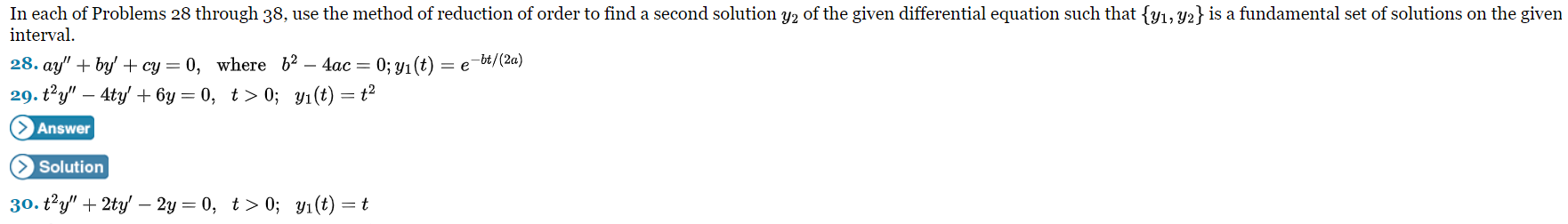 Solved In each of Problems 28 through 38 , use the method of | Chegg.com