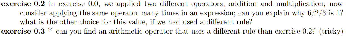 Solved exercise 0.2 in exercise 0.0, we applied two | Chegg.com