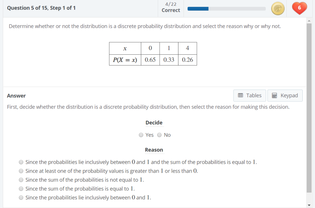 Solved Question 5 of 15, Step 1 of 1 4/22 Correct 6 | Chegg.com