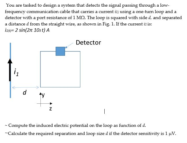 Solved You are tasked to design a system that detects the | Chegg.com