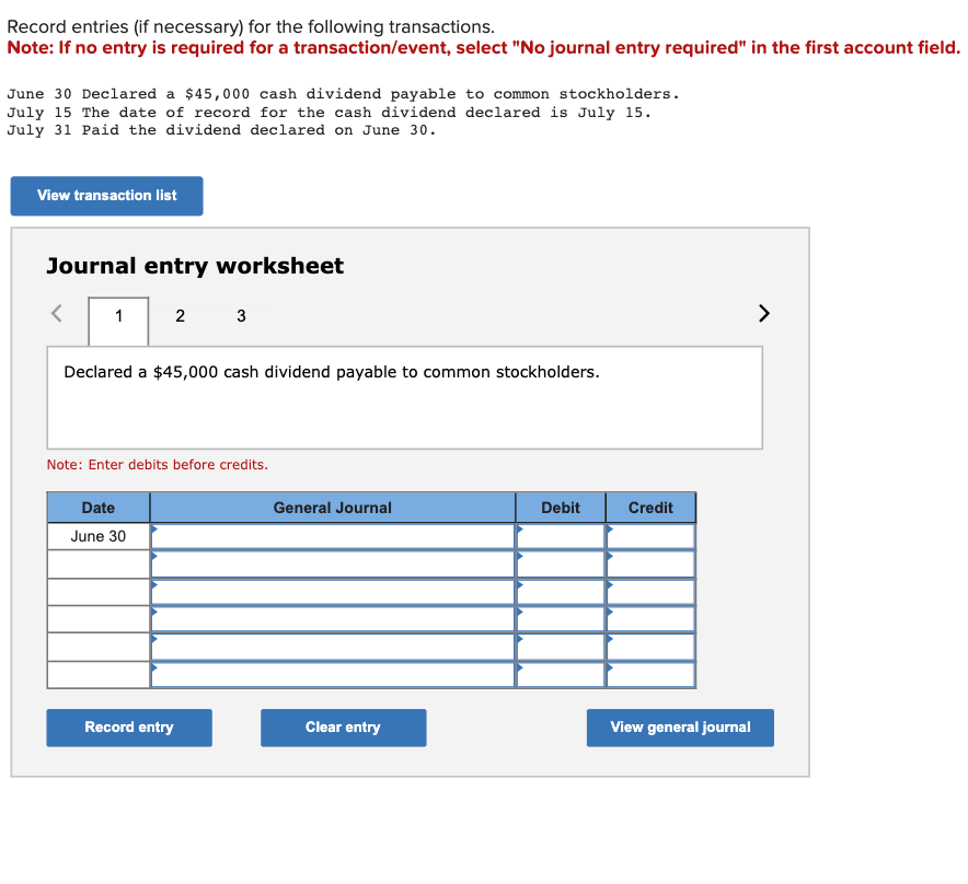 Solved Record entries (if necessary) for the following | Chegg.com