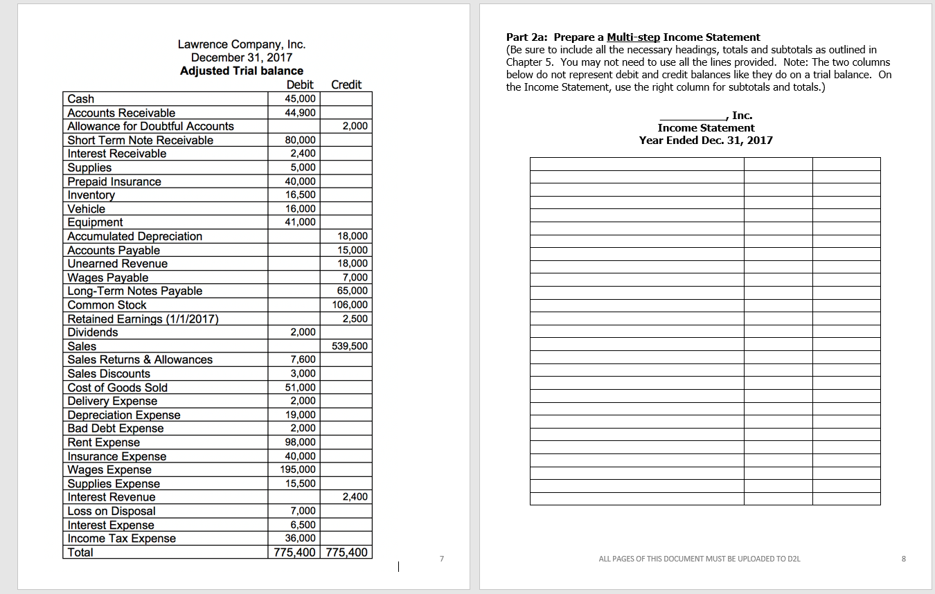 solved-part-2a-prepare-a-multi-step-income-statement-be-chegg