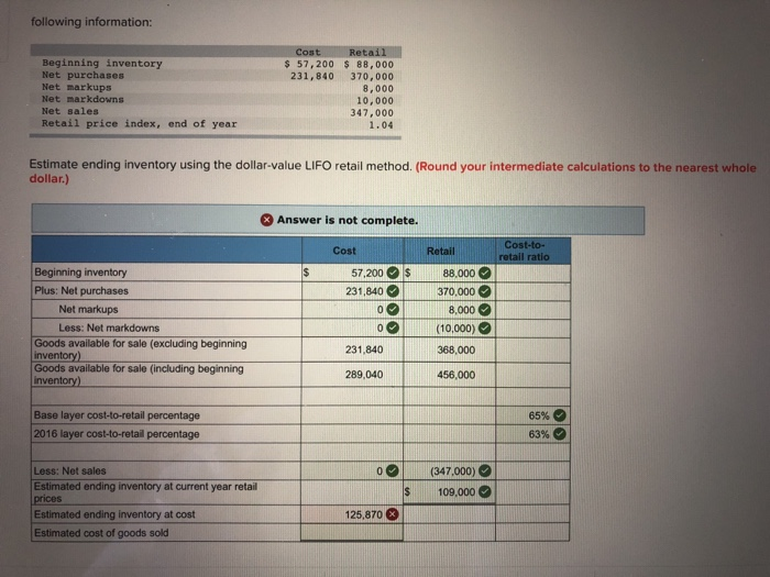 Beginning Inventory Plus Net Purchases Is Solved following information: Cost Beginning inventory Net | Chegg.com