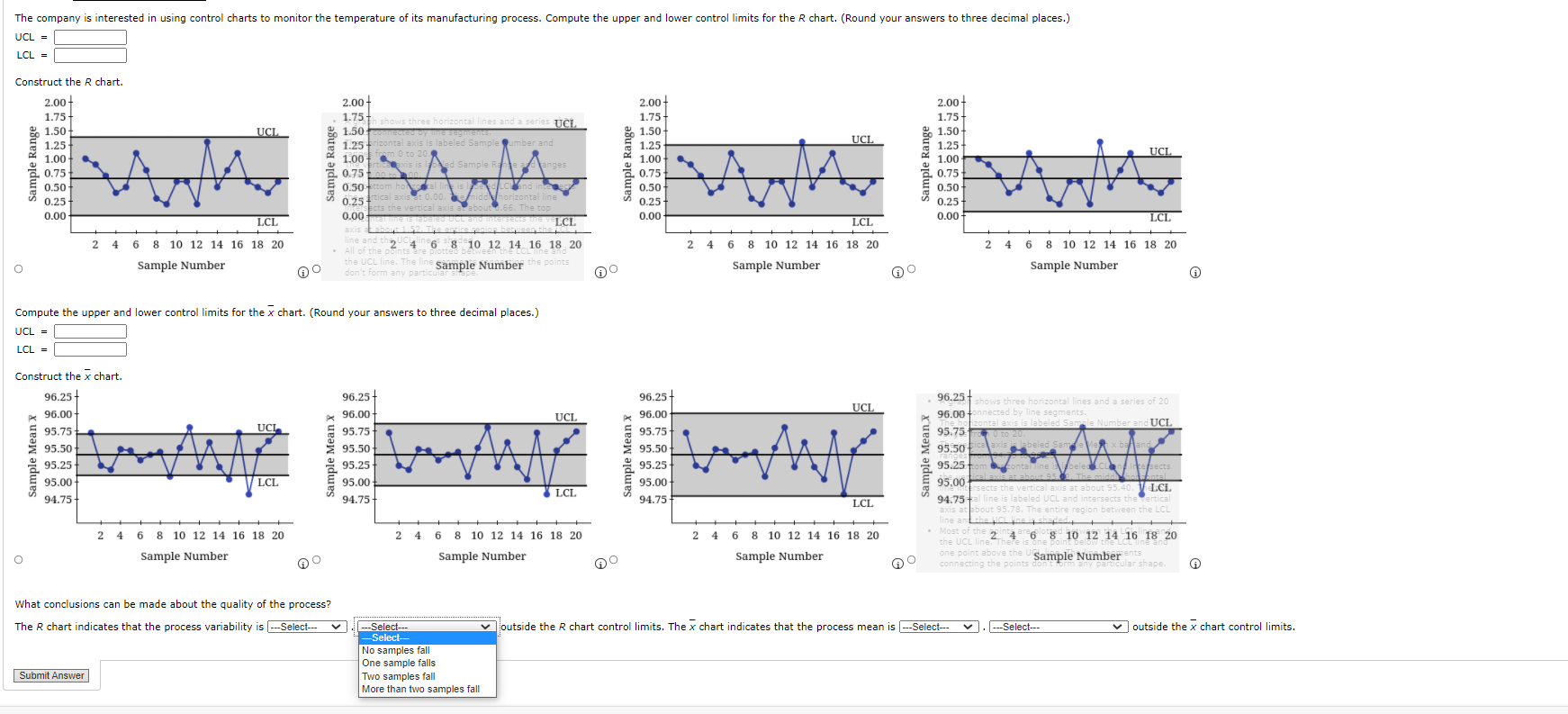 Solved The following are quality control data for a | Chegg.com
