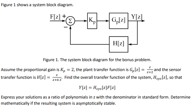 Solved Figure 1 shows a system block diagram. F12119-k H G[] | Chegg.com