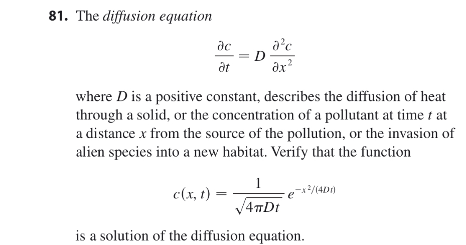 experimental diffusion equation