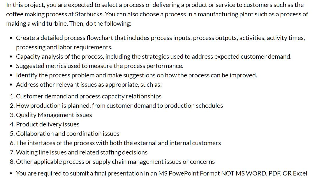 Solved In this project, you are expected to select a process | Chegg.com