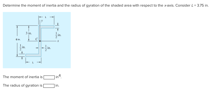 Solved Determine the moment of inertia and the radius of | Chegg.com