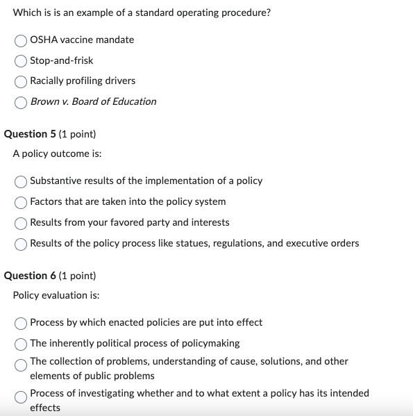 What is the highest "level" of policy codification?