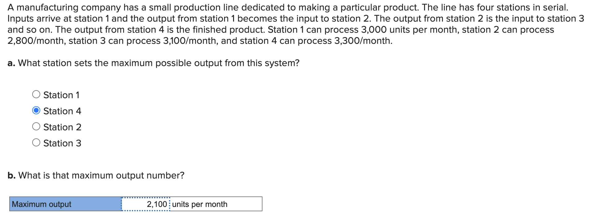 Solved A manufacturing company has a small production line | Chegg.com