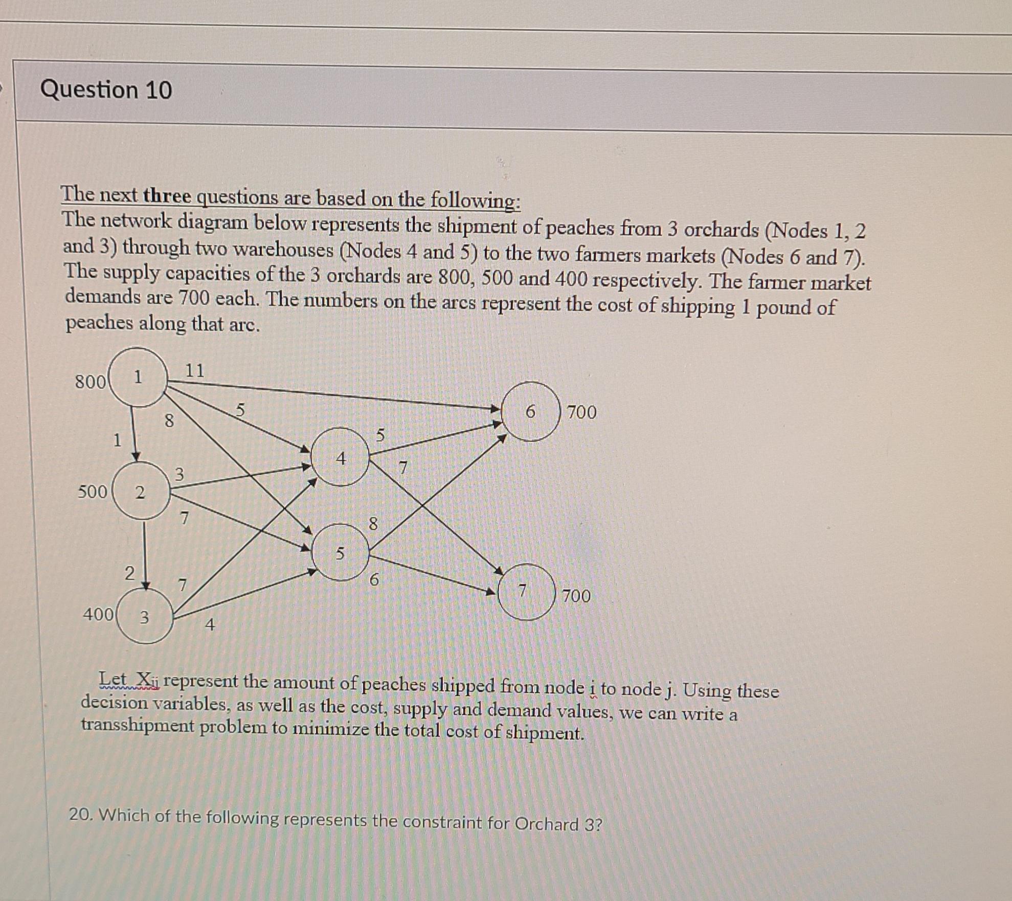 Solved The next three questions are based on the following: | Chegg.com
