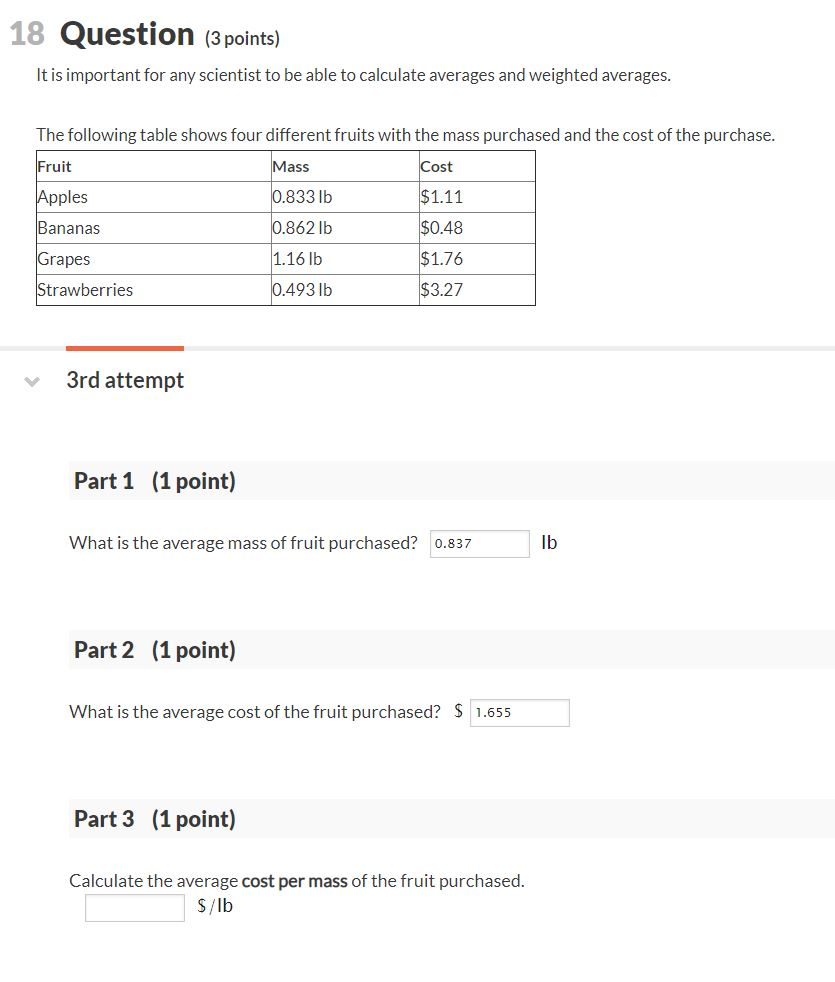 Solved 18 Question 3 Points It Is Important For Any Chegg