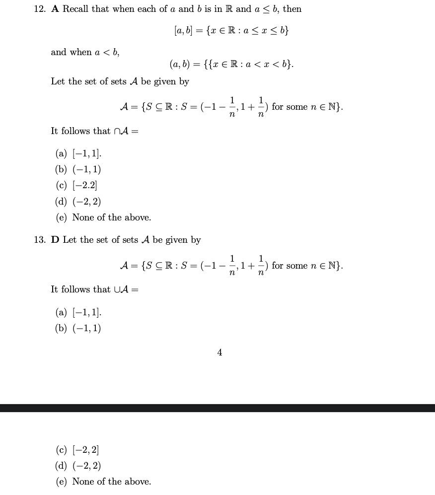 Solved 12. A Recall that when each of a and b is in R and a | Chegg.com