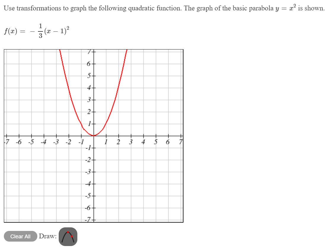 Solved Use Transformations To Graph The Following Quadrat Chegg Com