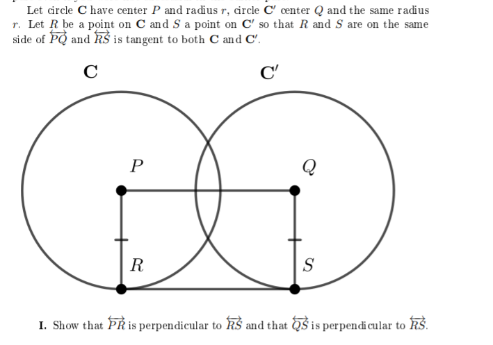 Solved Let Circle C Have Center P And Radius R, Circle C' | Chegg.com