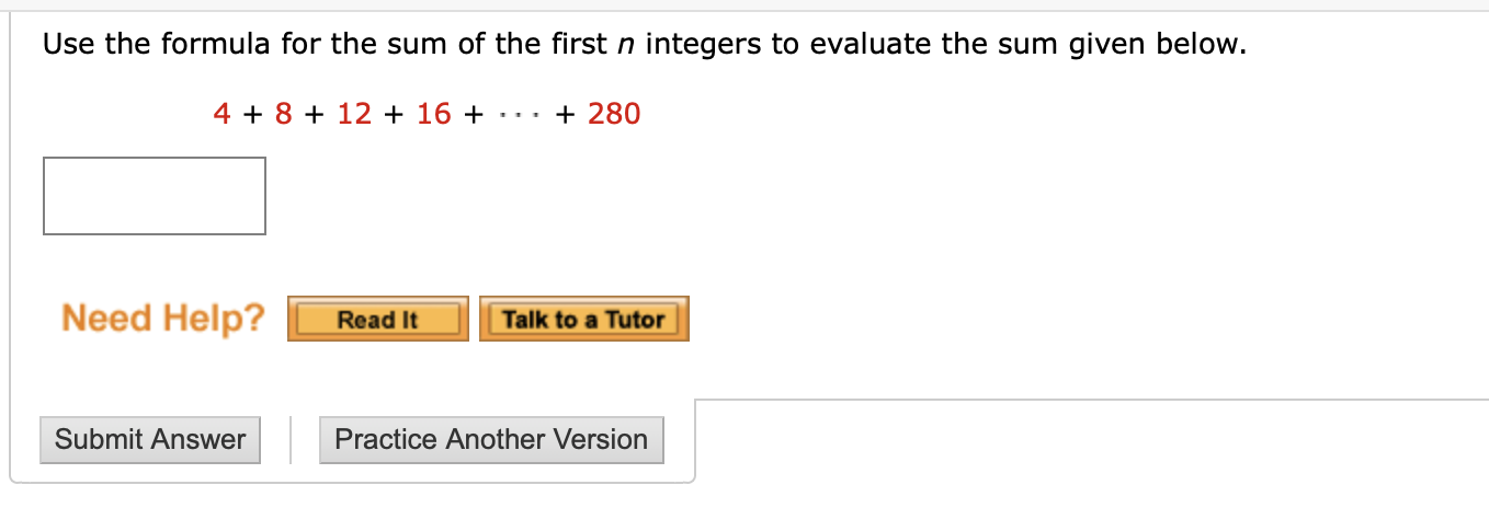 Solved Use The Formula For The Sum Of The First N Integers 4138