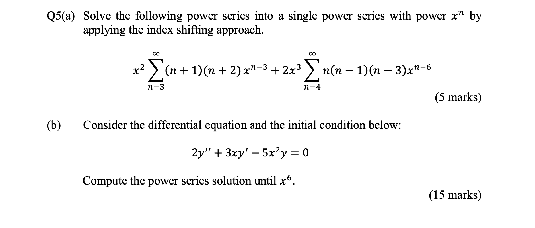 Solved Q5(a) Solve the following power series into a single | Chegg.com