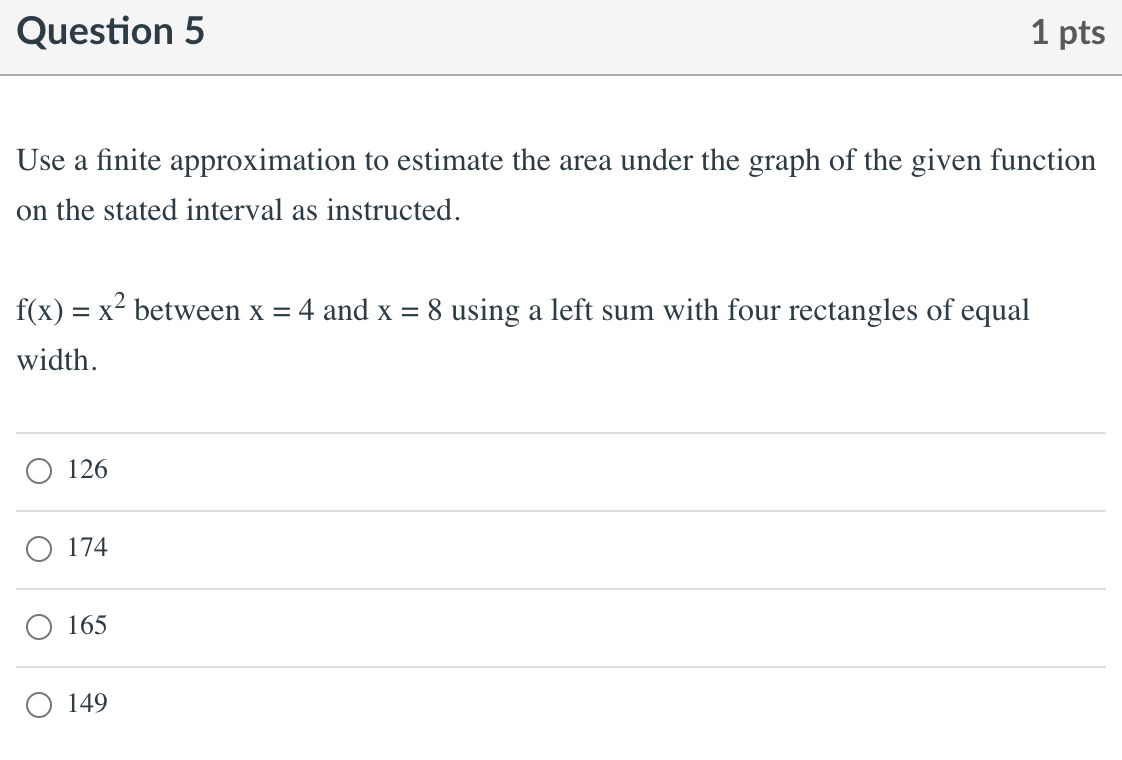 Solved Question 4 0.5 Pts Graph The Function F(x) Over The | Chegg.com