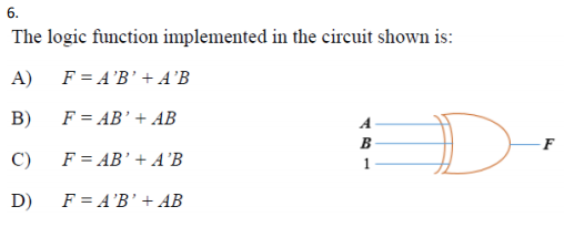 Solved The Logic Function Implemented In The Circuit Shown | Chegg.com