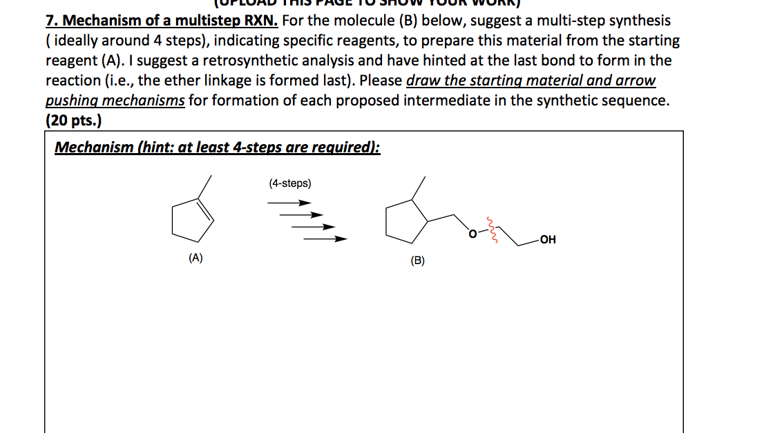 Heterogeneous Rxn Solved 7. Mechanism of a multistep RXN. For the molecule (B) | Chegg.com