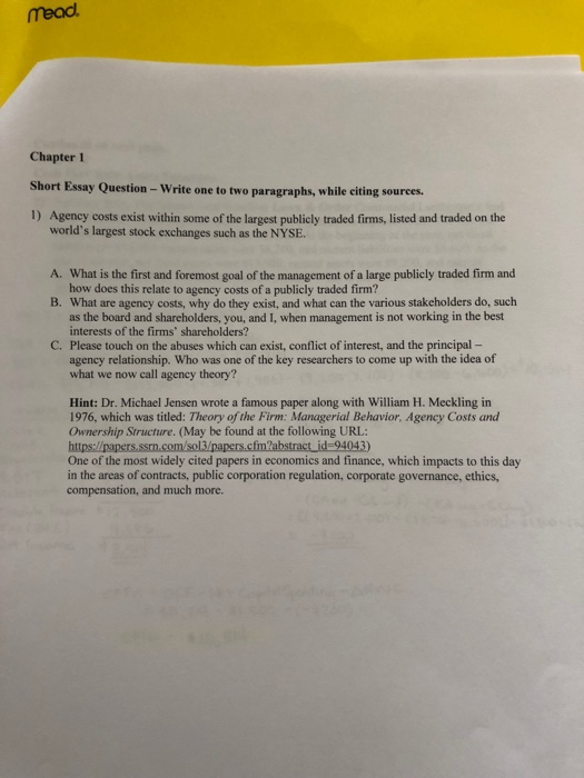 citing agency in essay