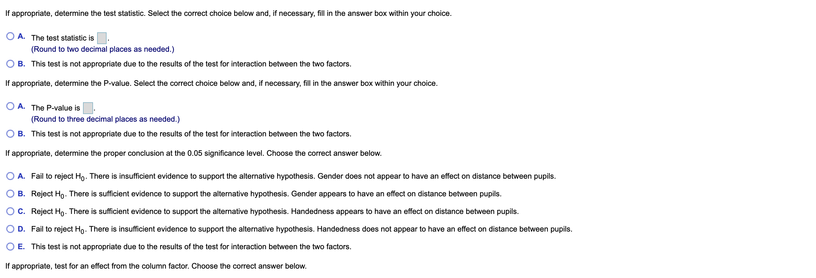 Solved The table lists distances (mm) between