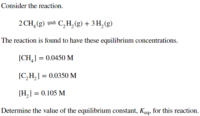 Solved Consider the reaction. 2CH4( g)⇌C2H2( g)+3H2( g) The | Chegg.com