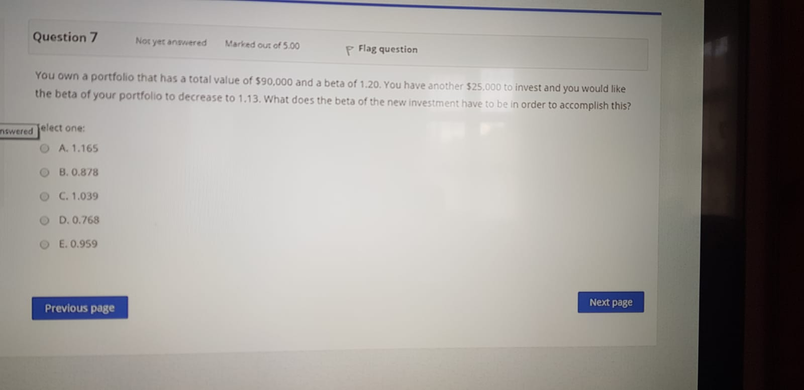 Solved Question 7 Not yet answered Marked out of 5.00 p Flag | Chegg.com