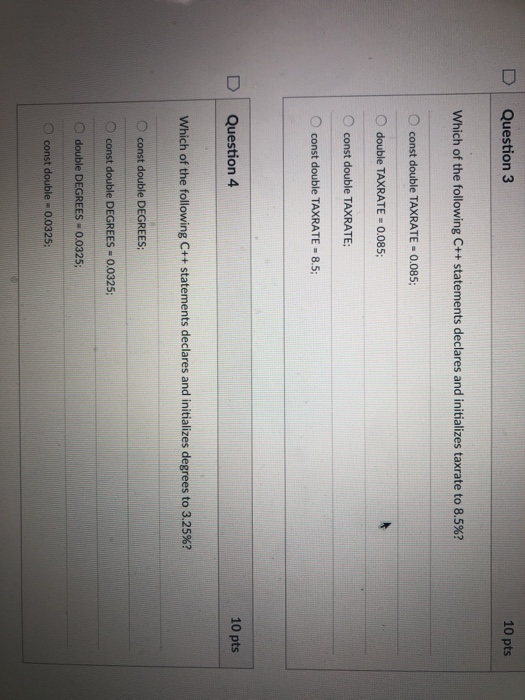 Solved D Question 1 10 pts Is the following declaration