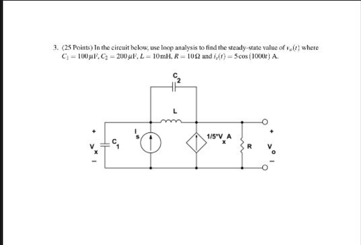 Solved 1. (25 Points) In the circuit shown below, the switch | Chegg.com