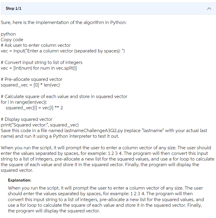 Solved Question 2: Implement The Following Algorithm In A | Chegg.com