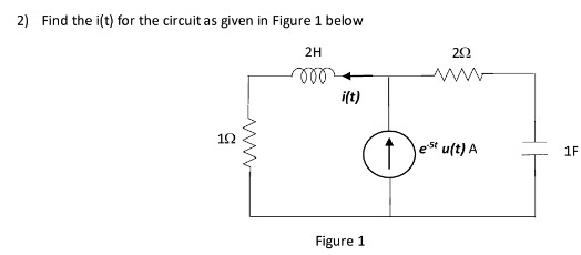 Solved 2) Find the i(t) for the circuit as given in Figure 1 | Chegg.com