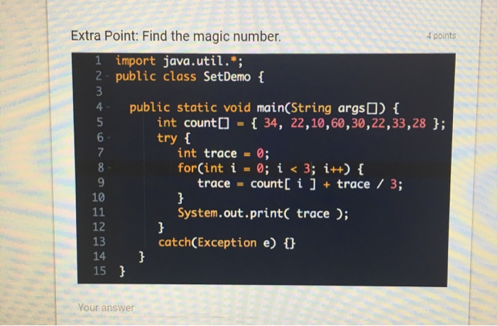 Solved Extra Point: Find the magic number. 4 points 1 import | Chegg.com