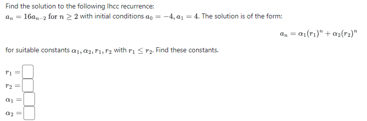 Solved Find the solution to the following Ihcc | Chegg.com