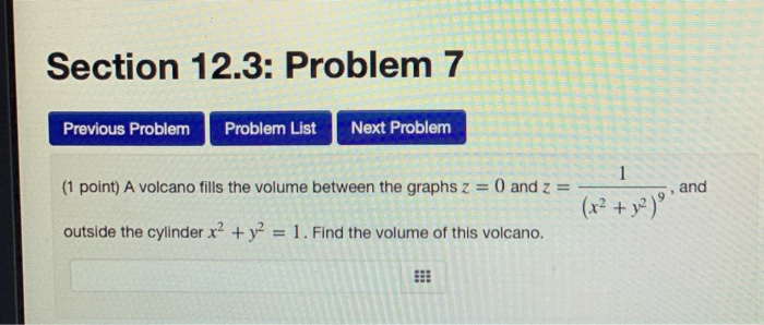 Solved Section 12.3: Problem 7 Previous ProblemProblem List | Chegg.com