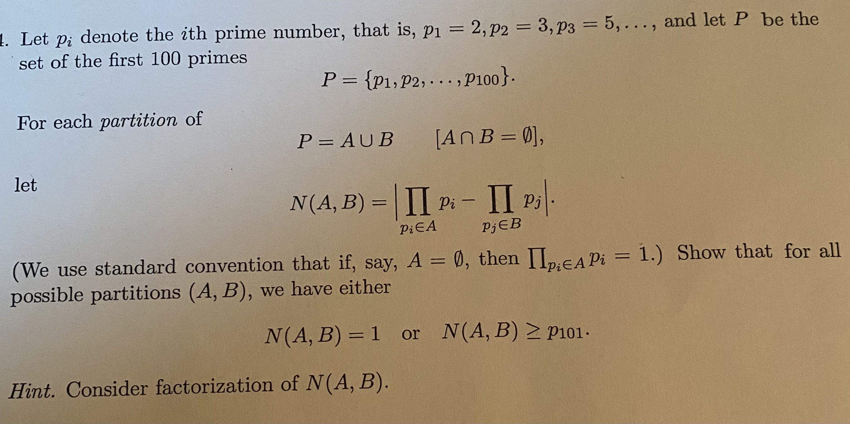 Solved let pi denote the i th prime number that is chegg